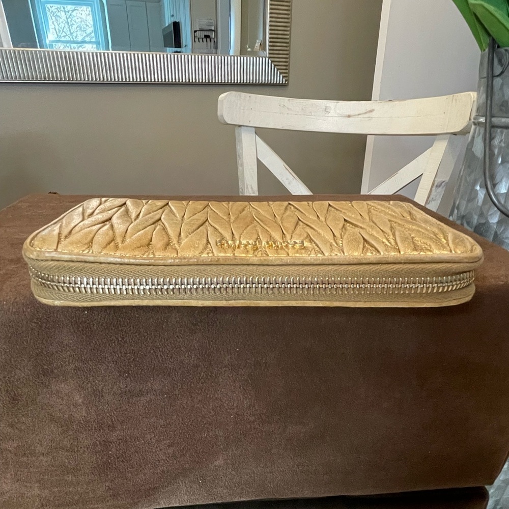 Miu Miu Matelass Gold Long Zipper Wallet - image 6